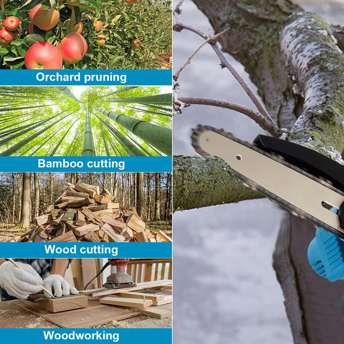 Mini Motosierra PowerCut 24V – Compacta, Potente y de Una Mano